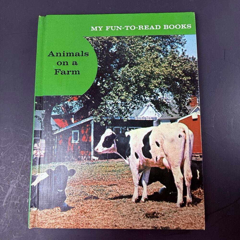 Rare Vintage 1973 School Book Animals on a Farm My Fun-to-Read Hardcover Teacher